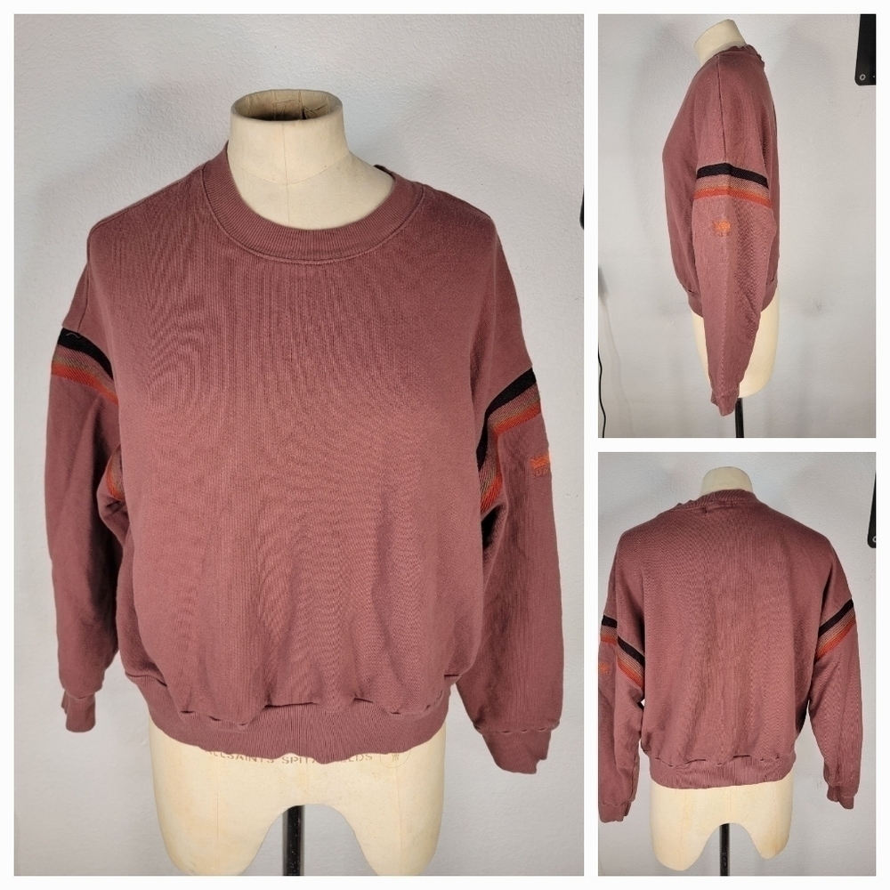 Monrow Sz S Sweater Summit Colorblock Crewneck